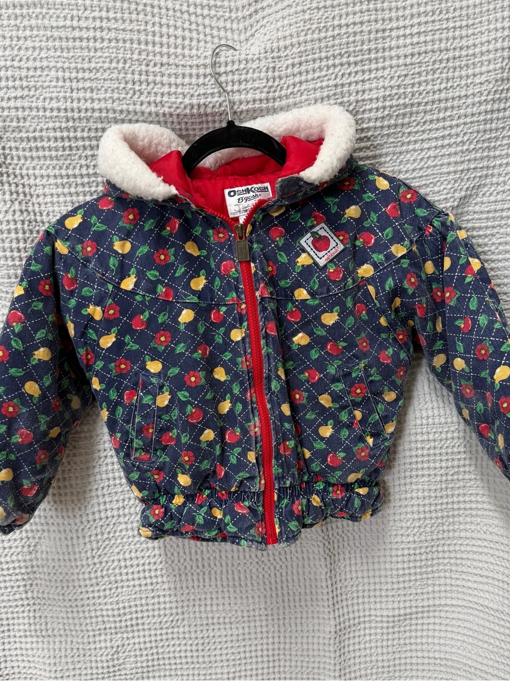 Vintage Oshkosh size 5-6 Flawed Faded Jacket Multicolor Fruit Floral Print